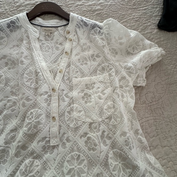 Pilcro White Lace Blouse - Picture 6 of 6